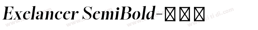 Exelancer SemiBold字体转换
